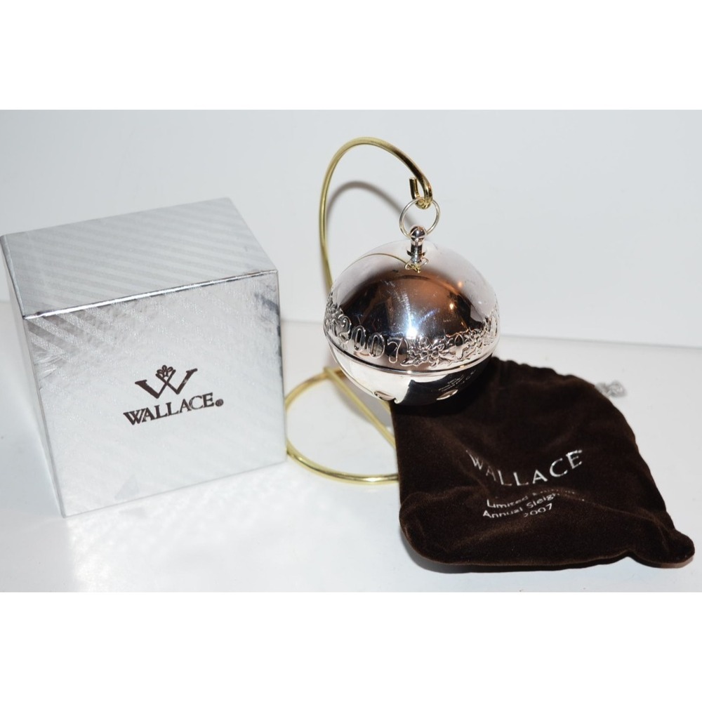 Wallace Silver Plate 2007 Annual Sleigh Bell Christmas Ornament  37th Edition